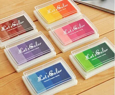 

Gradient colors big ink pad Stamp planner scrapbooking silicone stamp inkpad diy diary greeting card making supplies