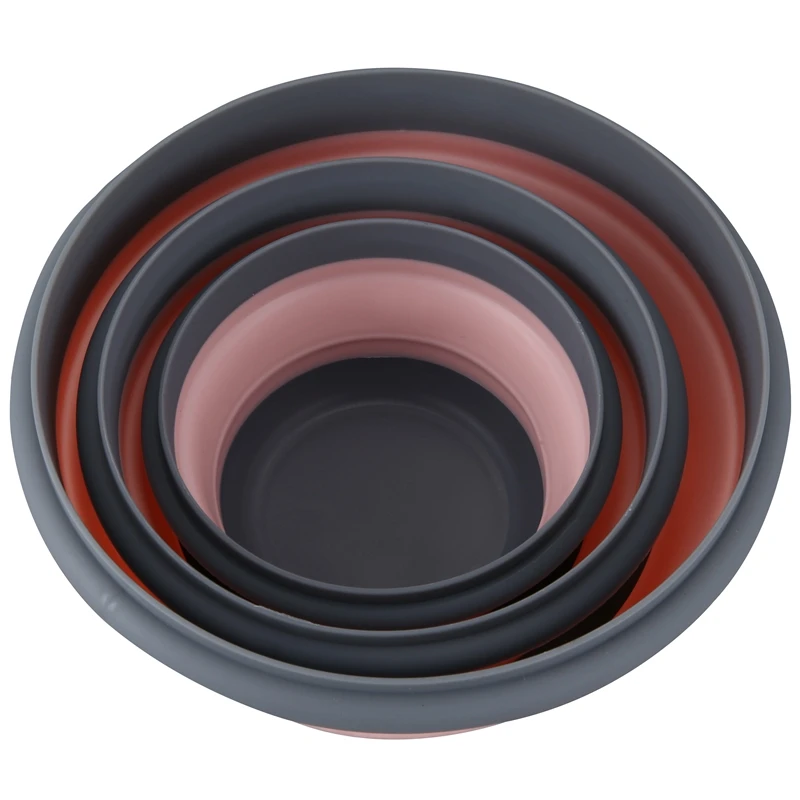 3 шт./компл. наборы чашек Силиконовый складной Ланч-бокс складная миска