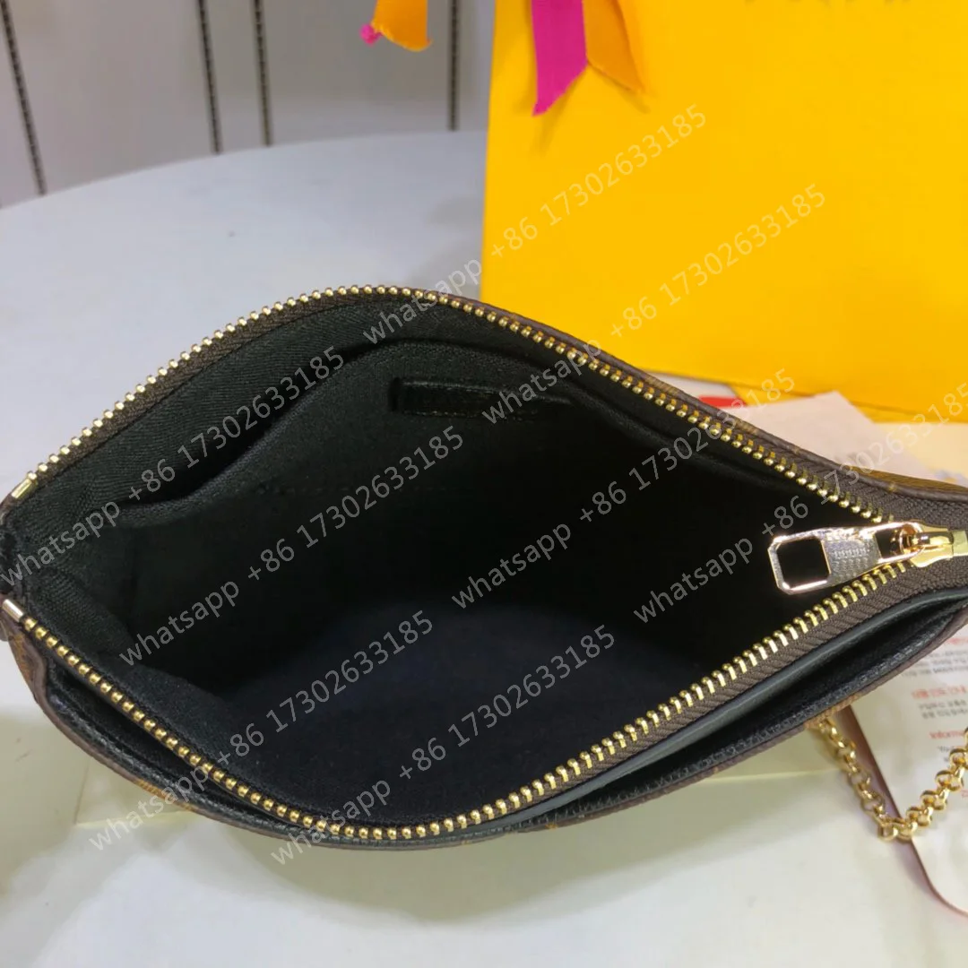 Koop 41638 Luxe Ontwerp Vrouwen Portemonnee Kleine Crossbody Riem Tas Echt Lederen Handtas Portemonnee Pallas Beauty Case Met Ketting Riem