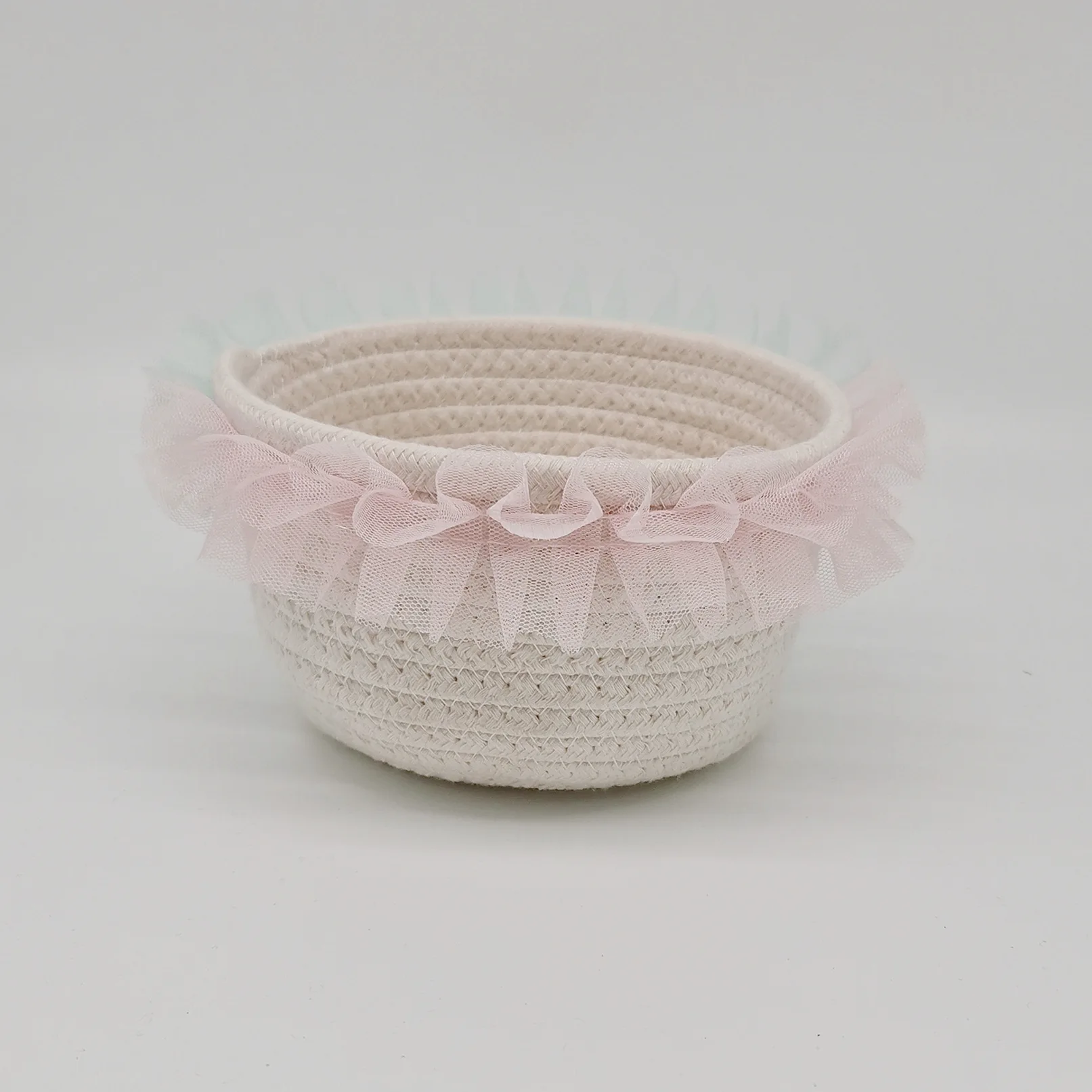 Детская настольная корзина для мелочей органайзер хлопковая веревка корзины