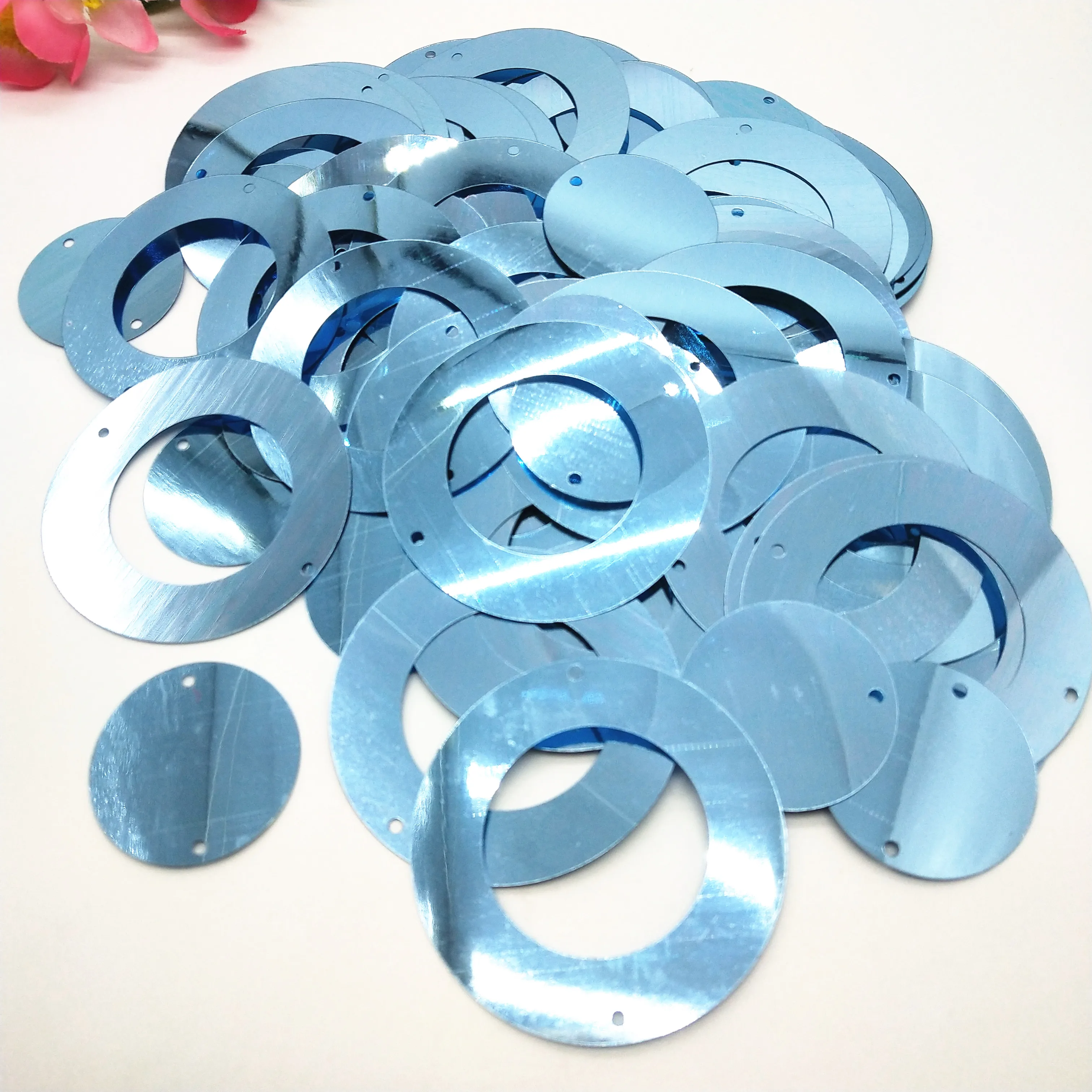 Блестки круглые большого размера из ПВХ 50 мм 2 шт./комплект | Дом и сад