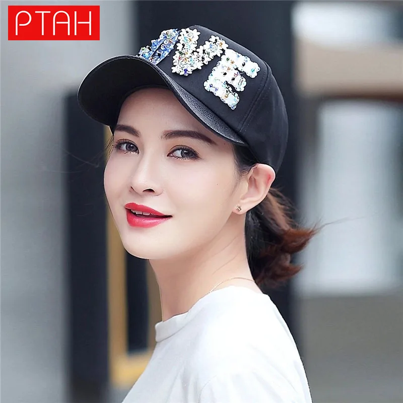 

[PTAH] Fashion Women Visors Casual Sun Hats Outdoor Sports Baseball Caps Female Polo Style Adjustable Breathable Low Profile