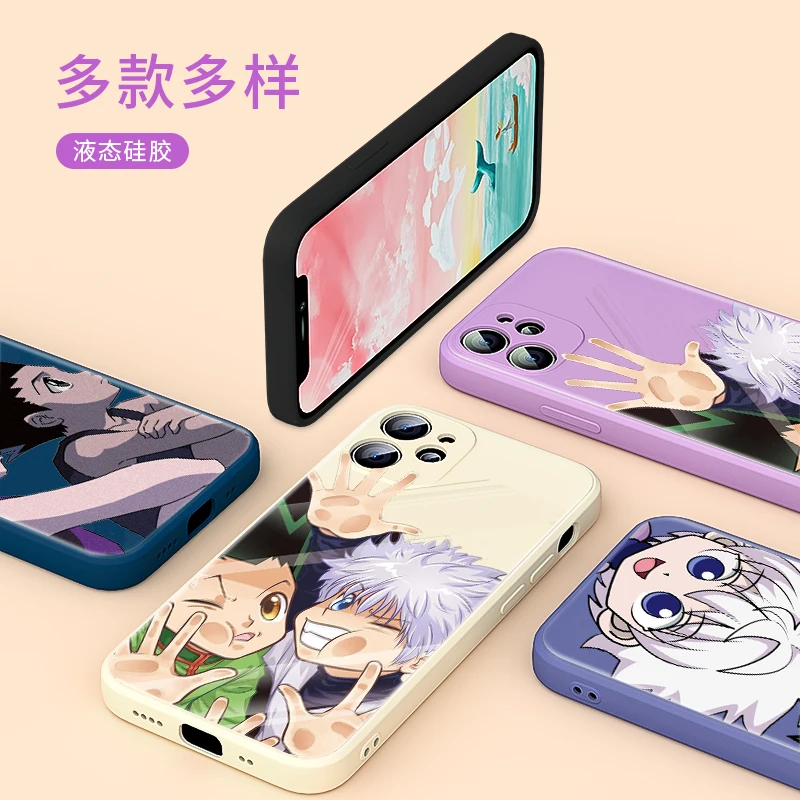 

Cute Anime Killua Zoldyck For Apple IPhone 13 12 Mini 11 Pro XS MAX XR X 8 7 6S SE Plus Liquid Silicone Soft Cover Phone Case