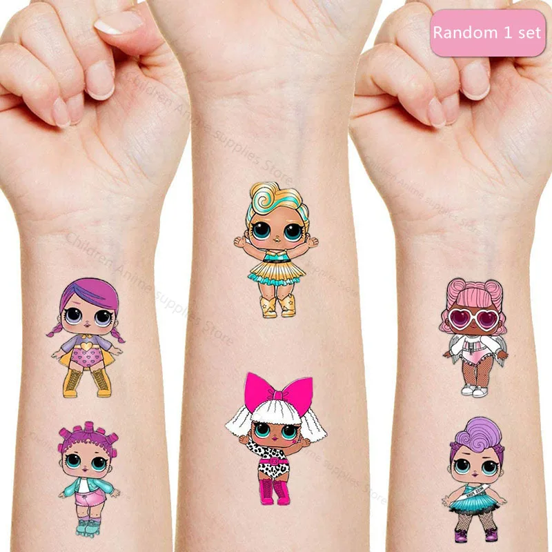 LOL Surprise Dolls Original 3D Tattoo Sticker Random 1PCS Anime Figure Cartoon Lols Kids Christmas Birthday Gifts for Girls