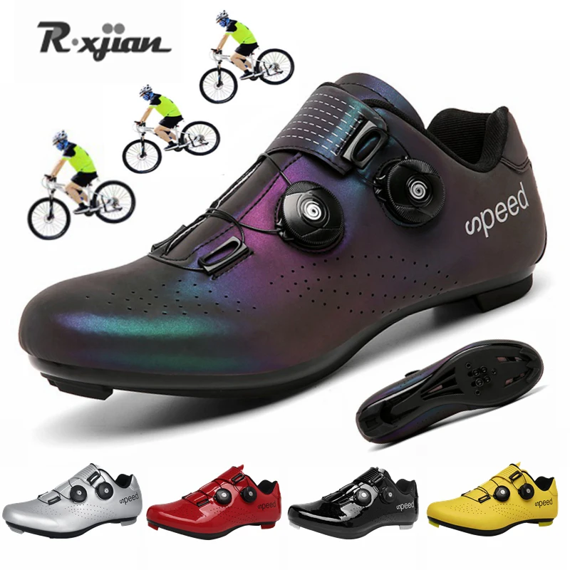 

Hot Sale Luminous Road Unisex Mountain Bike Self-locking Ultra Light Non-slip Cycling Shoes Large Size 36-47