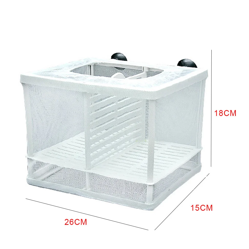 

Isolation Mesh Box Suction Cup Design Fish Breeding Incubator Net Aquarium Hanging Hatchery Box