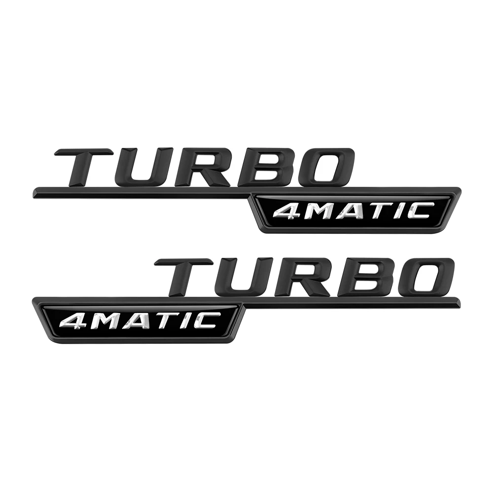 2 шт. с черными эмблемами Стикеры TURBO 4matic для Mercedes Benz W212 W221 W222 W220 W124 W213 W204 W205 W210 W211 GLS