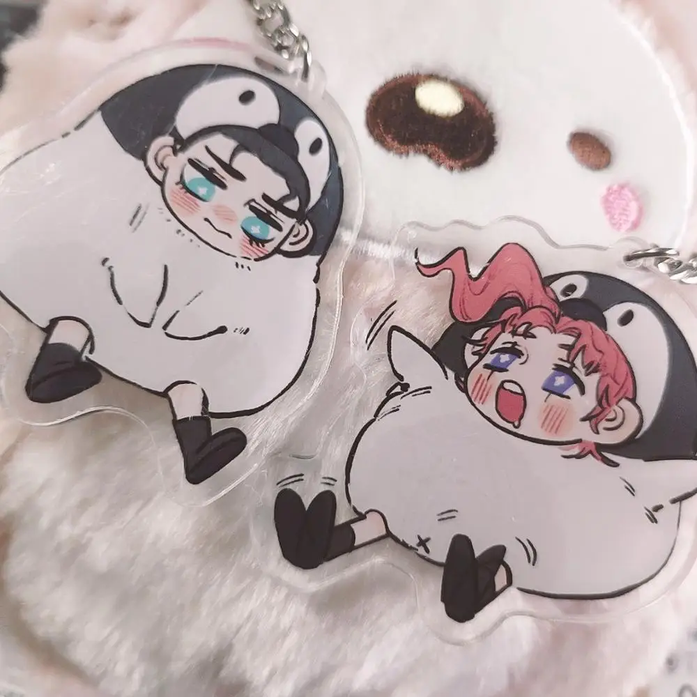 

JoJo's Bizarre Adventure Kujo Jotaro Kakyoin Noriaki Cosplay Acrylic Cartoon bag Pendant Keychain Plush Dolls Throw Pillow Gift