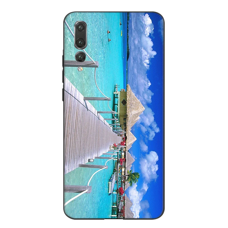 Phone Case TPU For Honor Note 10 View 20 6A 7A 7C 7X 8 8X 8C 9X 9 Lite Pro Cover Summer Sea Sky Sandy Beach Tree Aloha Starfish | Мобильные
