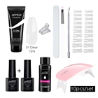 Набор для маникюра и наращивания ногтей с лампой 6 Вт, 15 мл, набор гелей для ногтей