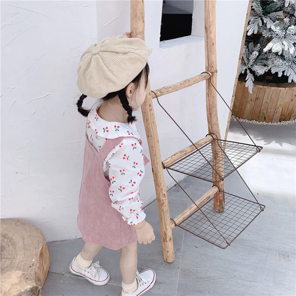 Футболка с фруктовым принтом для маленьких девочек комплект повседневной одежды