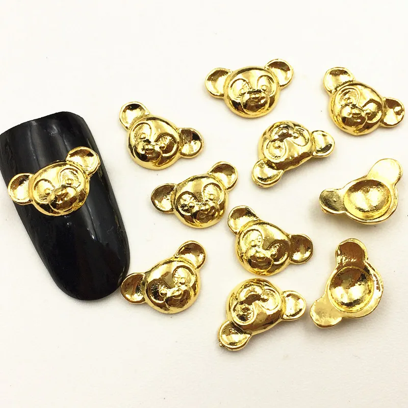 50 шт./упак. японские 3D украшения для ногтей металлические милые аксессуары в виде