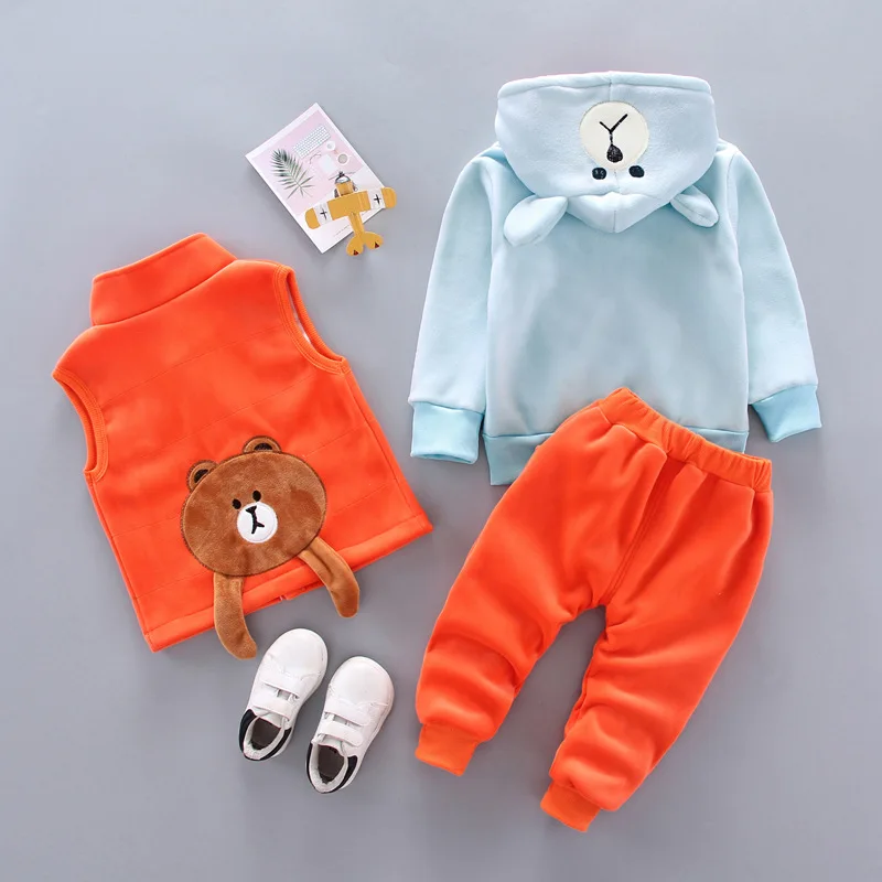 Комплект зимней одежды для мальчиков и девочек новинка 2019 повседневный модный