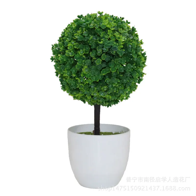 

Sakura snowball simulation plant potted grass ball bonsai tree home decoration flower ornaments creative mini ball