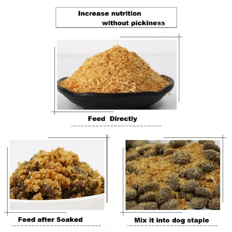 Snacks for dogs Fresh Chicken Breast Powder Dog food mixed with dog staple delicious keep healthy Food Feeder hakemise | Дом и сад