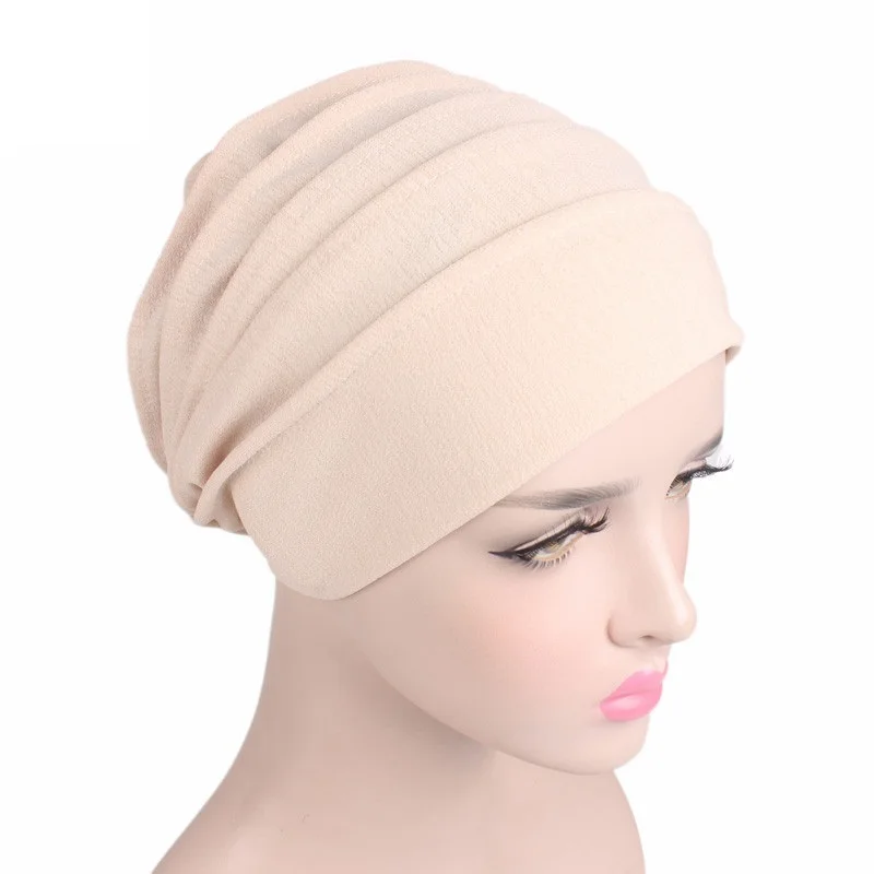 

New thickened elastic cotton cap chemo cap headtie