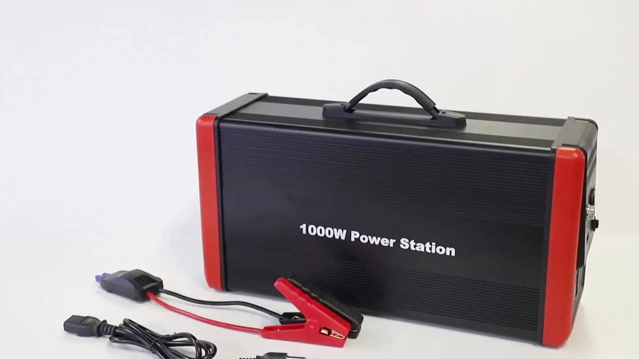 

Solar power station with 40ah 60ah Lithium battery UPS portable power bank with car jump starter