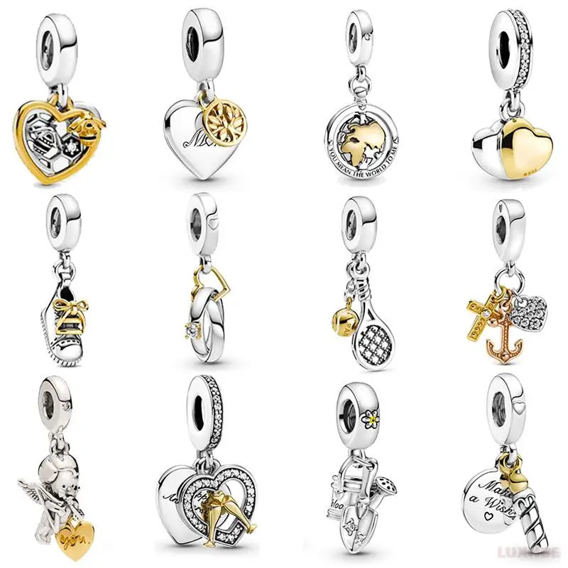 

High Quality S925 Sterling Silver Shoes Cupid Charm Beads Suitable For Original Pandora Bracelet Fashion Ladies Diy Jewelry Gift