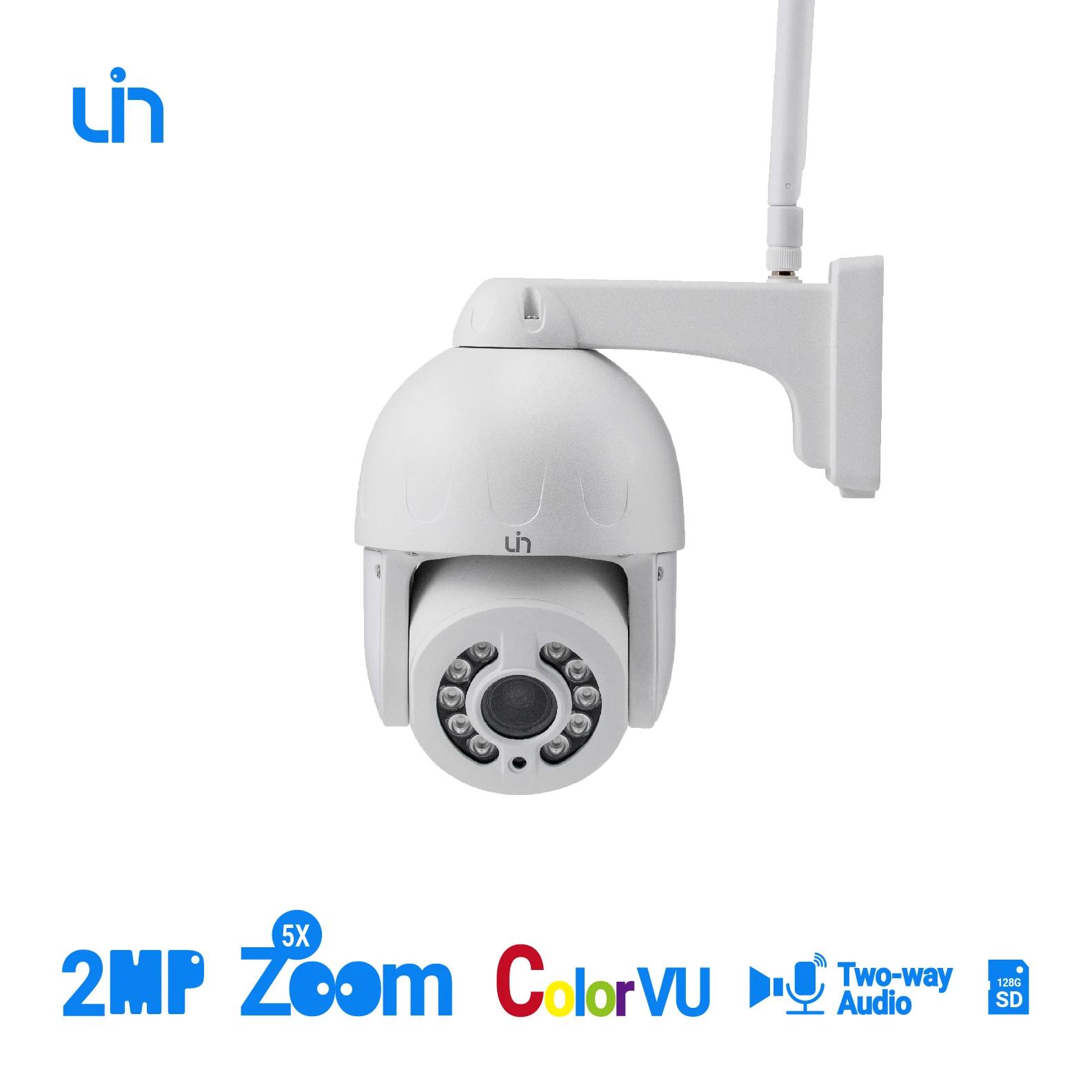 

Камера видеонаблюдения UIN, 2 МП, Wi-Fi, 8-кратный зум, для использования в помещении и на улице, двусторонний звук, микрофон, динамик, беспроводна...