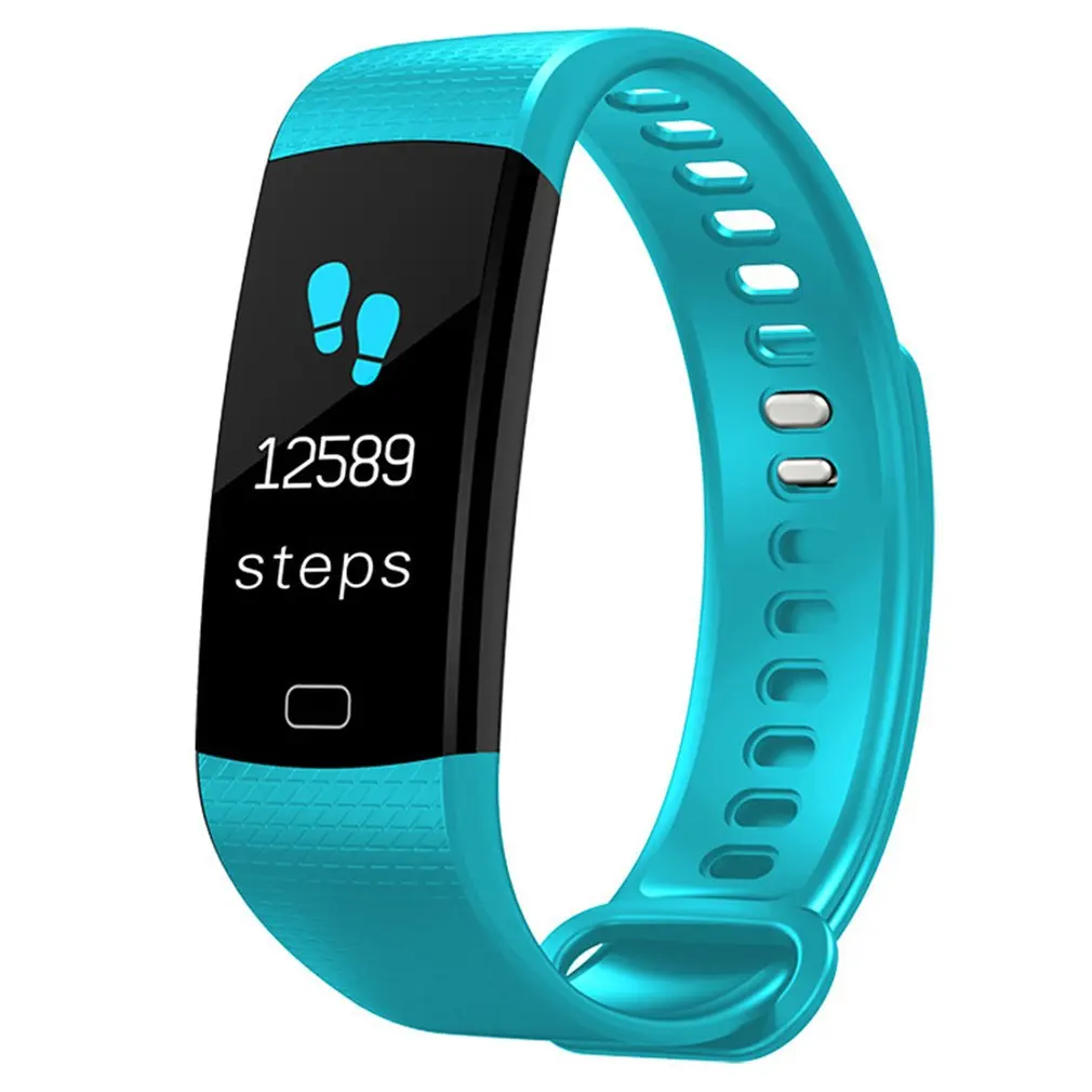 Синий Bluetooth умный Браслет цветной экран Y5 Smartband монитор сердечного ритма измерения артериального давления для мужчин t фитнес-трекер Смарт-часы для мужчин - Цвет: Синий