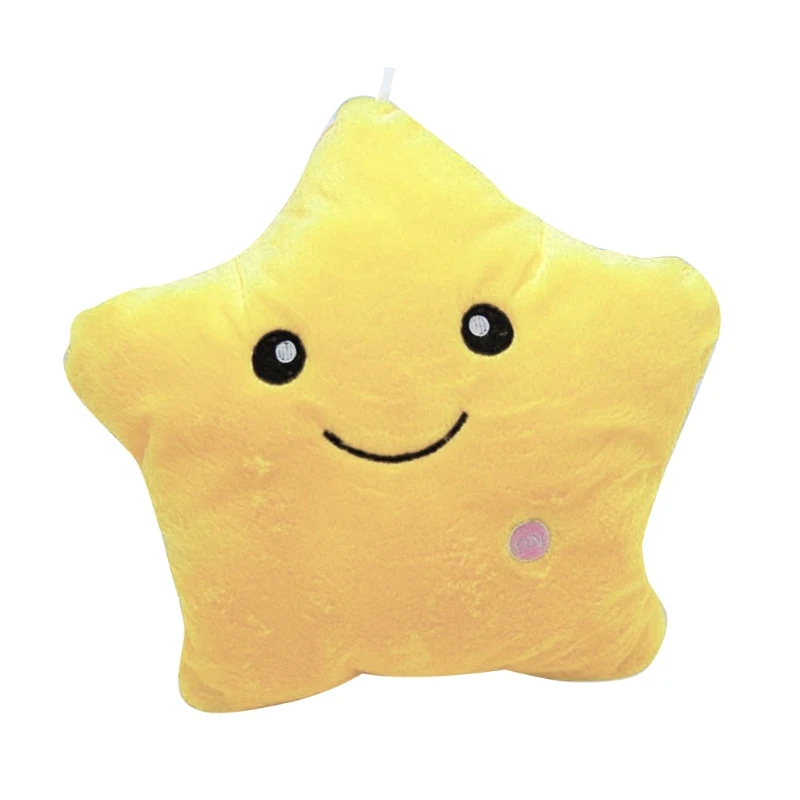 

13inch Interactive Toys Realistic Luminous Star Stuffed Toy Soft Cotton Miniature Star Plush Cushion Bedroom Decorations