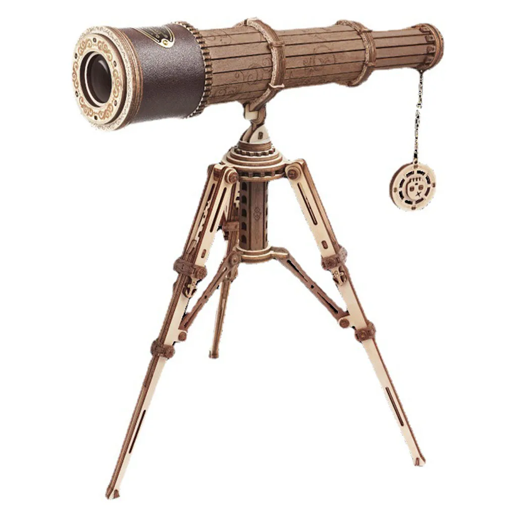 

DIY Телескопический монокулярный телескоп деревянный телескоп игрушка научная обучающая игрушка