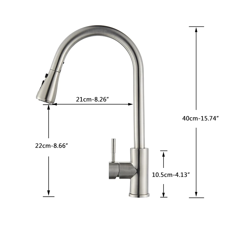 

Black Pull Down Kitchen Faucet Tap Single Handle Oil Rubbed Bronze Kitchen Sink Mixer Tap 2 pattern Shower Spout Hot Cold Faucet