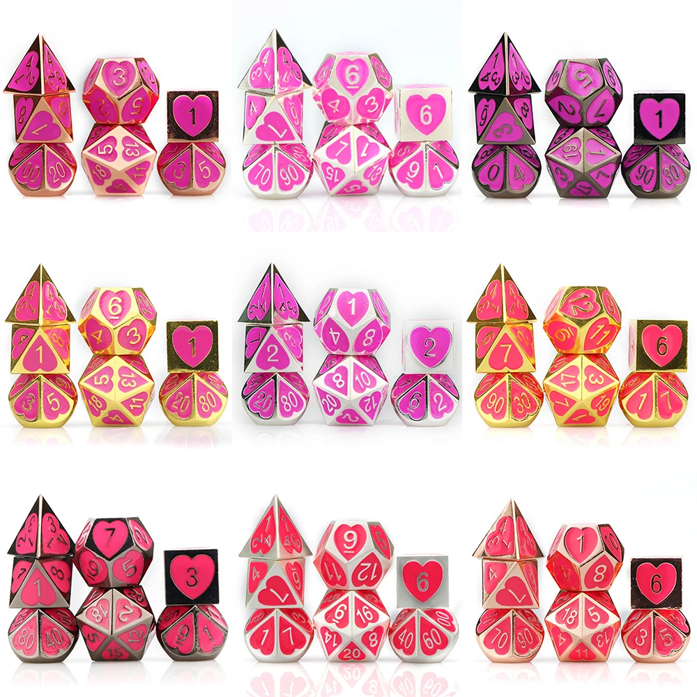 Игральные кости Dnd комплект металлические игральные кубики многогранные набор