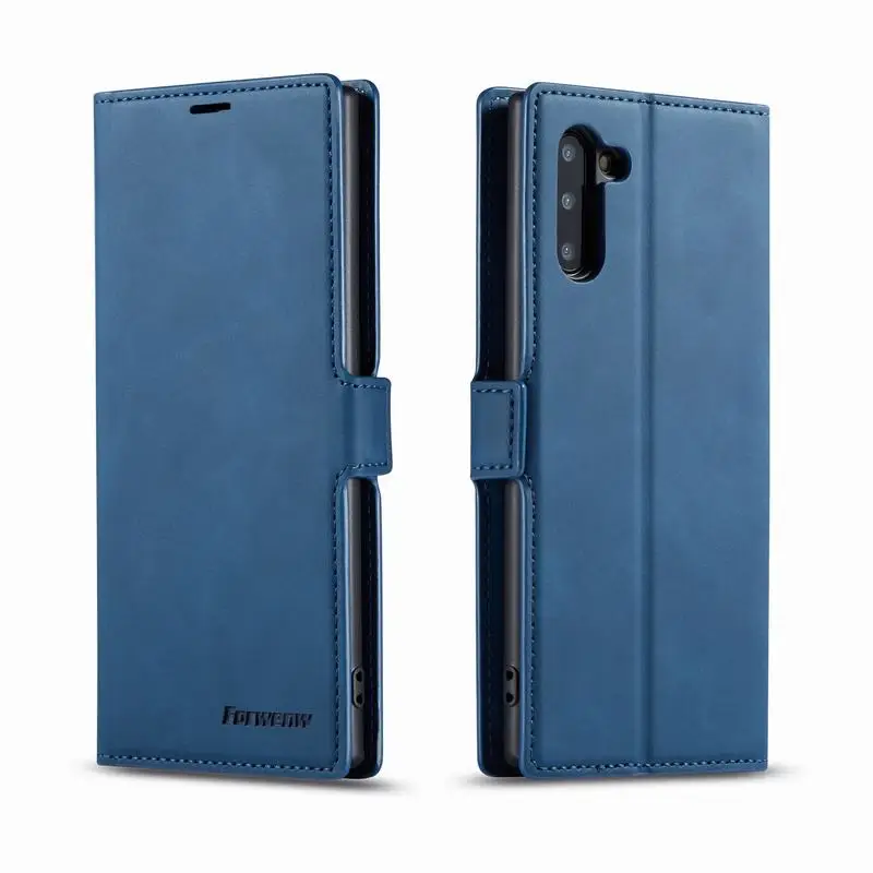 Чехол для samsung Galaxy Note 10 Plus, роскошный, с магнитной застежкой простой, матовый кошелек для телефона samsung Note 10 Plus Etui