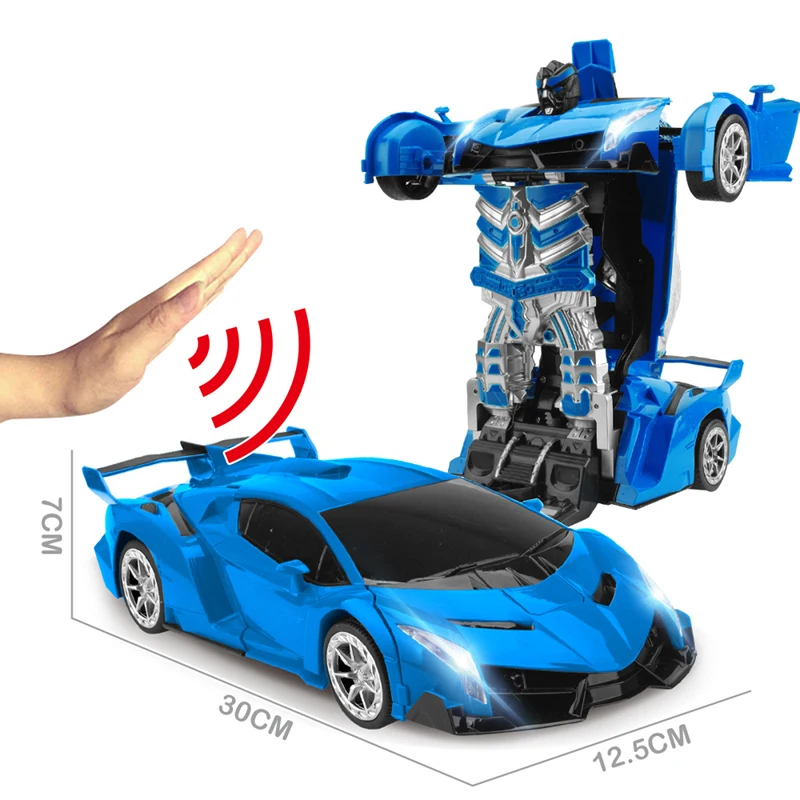 

2.4Ghz Induction Transformation Robot Car 1:14 Deformation RC Car Toy led Light Electric Fightint Robot Models Gift for Boy Y156