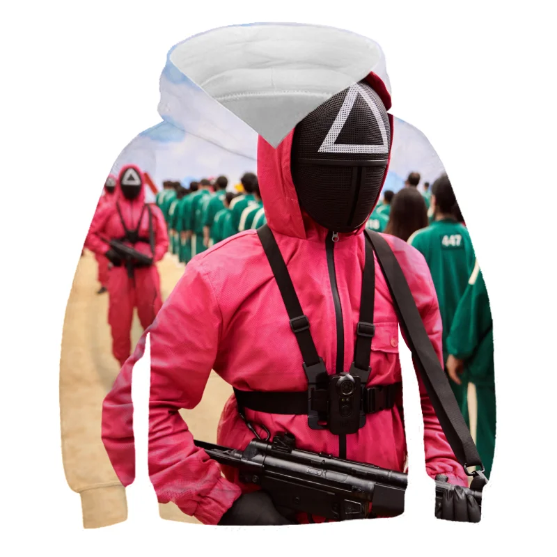 

HOT Game Boys Girls Sport Squid Clothing Boy Hoody Sweatershirt squid Movie Toddler Kids Clothes Children Causal Thin Tracksuit