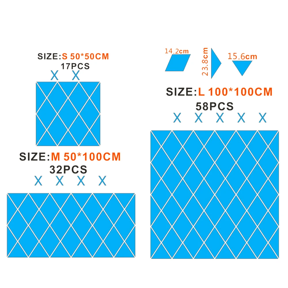 Зеркальные 3D наклейки на стену зеркальные треугольные акриловые украшения