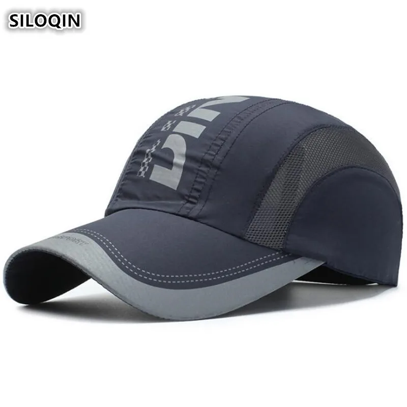 

SILOQIN 2020 Summer Men's Ventilated Baseball Caps Ultra-thin Polyester Breathable Mesh Cap Adjustable Size Women's Sports Hats