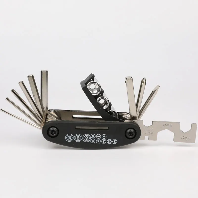 

15 In 1 Multi Usage Bicycle Repair Bike Tools Kit Hex Wrench Nut Tire Repair Hex Allen Key Screwdriver Socket Extension Rod