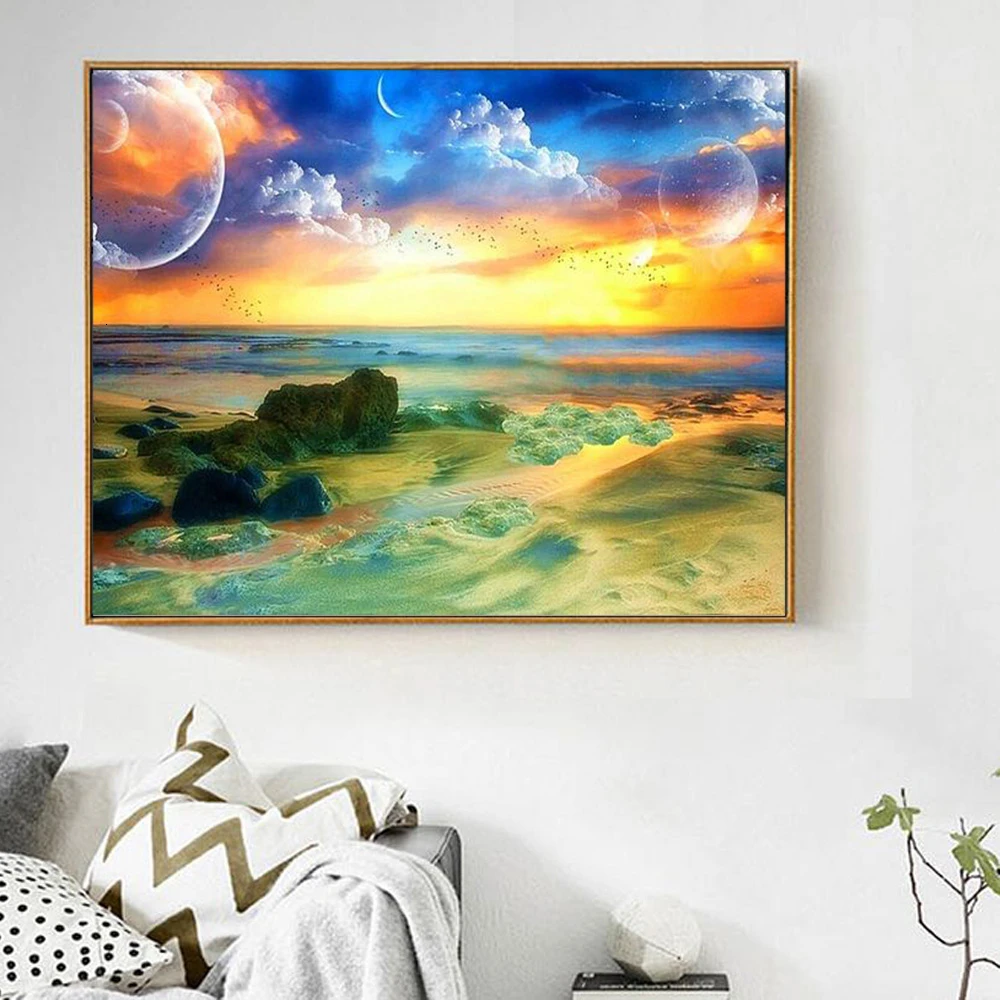 Evershine Алмазная мозаика вышивка крестиком море 5D DIY декорации картина стразы