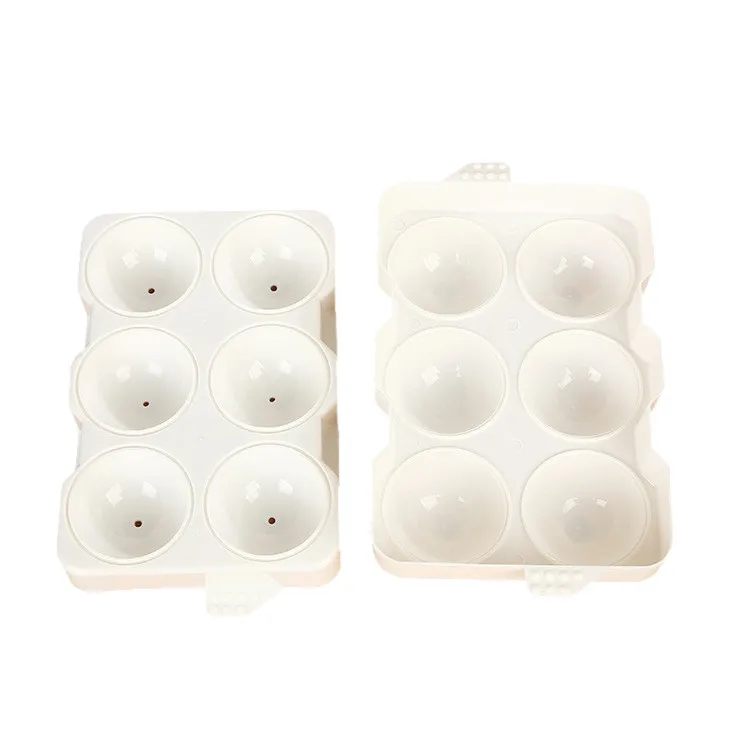 Горячая Распродажа форма для льда кубиков шариков круглая силиконовая с крышкой