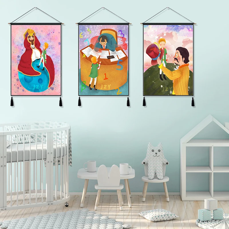 Planet Little Prince мультфильм Le Petit Princes висит ткань хлопок линия картины постеры