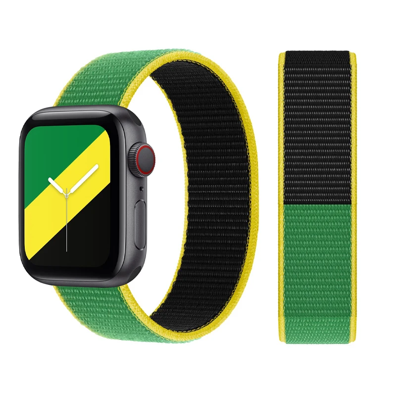 

Strap for apple watch band 44mm 42mm 38mm 40mm correa Nylon loop sport watchband bracelet iwatch serie SE 6 5 4 3 strap