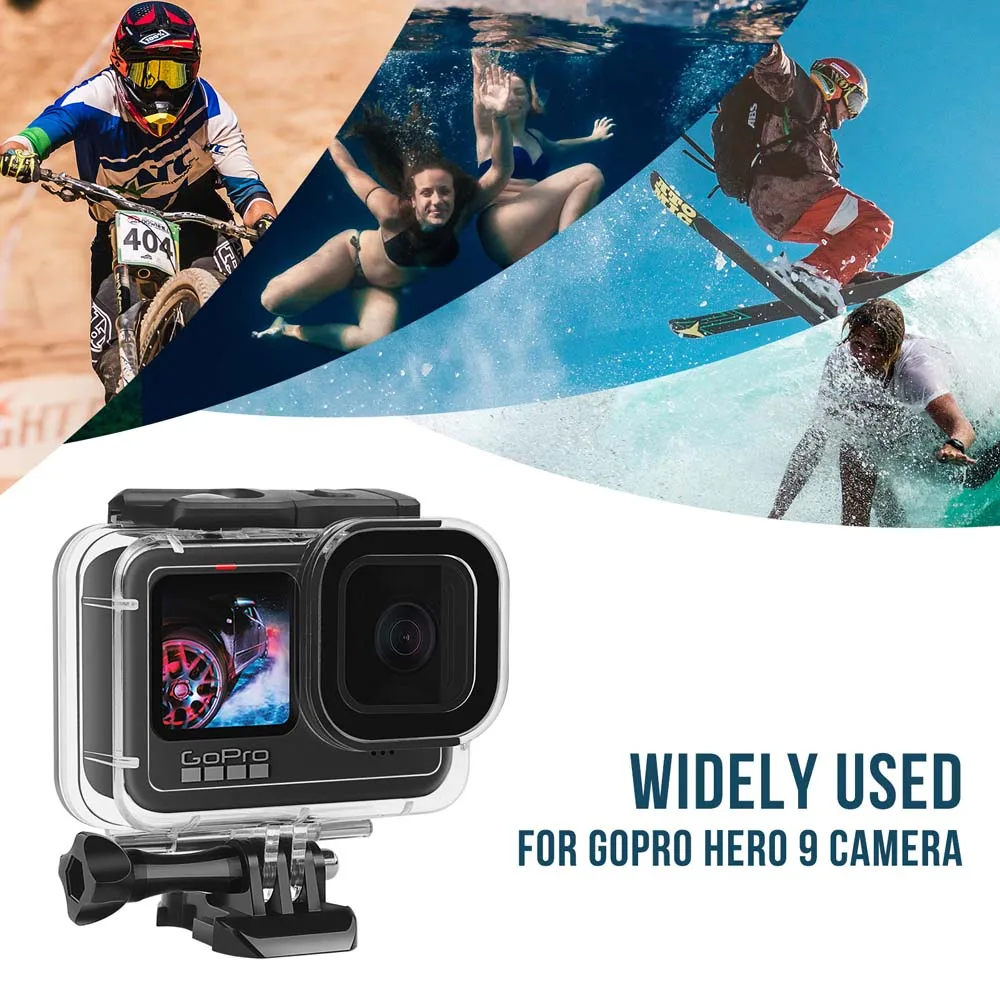 Водонепроницаемый чехол для GoPro Hero 10 9 защитный черный подводного плавания с