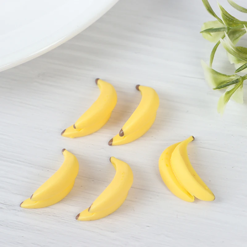 

10Pcs 1:12 Dollhouse Miniature Fruit Banana Dolls House Food Accessories Toys