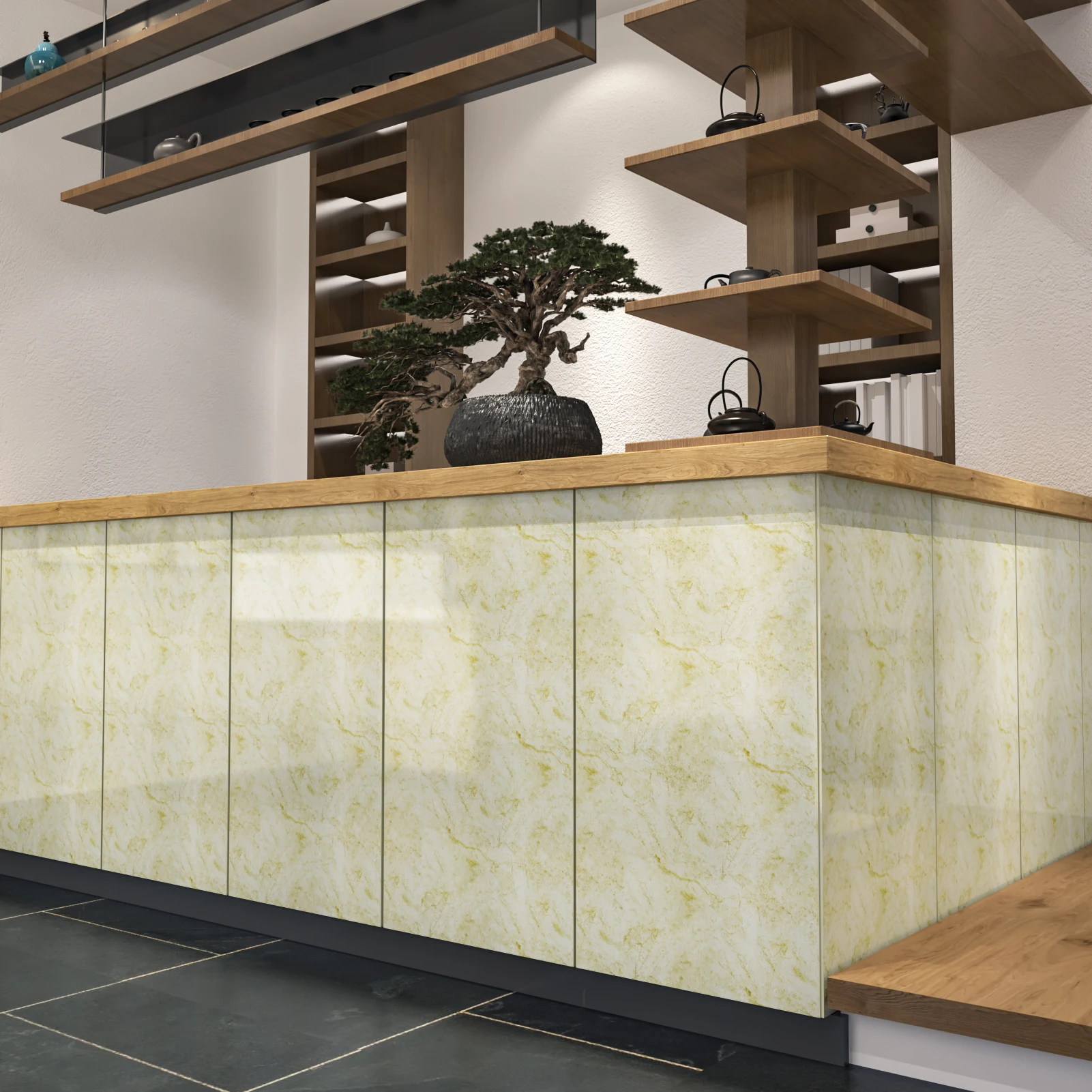 

Kitchen Sticker Oil-proof Vinyl Marble Peel and Stick Wallpaper Home Decor for Cabinet Desktop Dinner Table Furniture Renovation