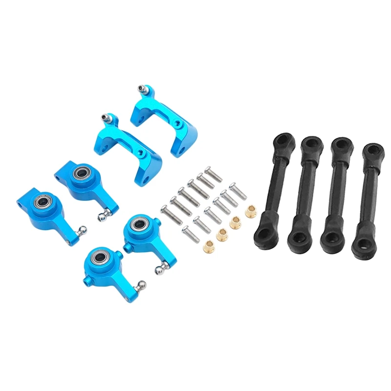 

Aluminum Front Rear Steering Hub Base C Carrier Knuckle Upgrade Kit with PX9300-04 Shock Absorber Link
