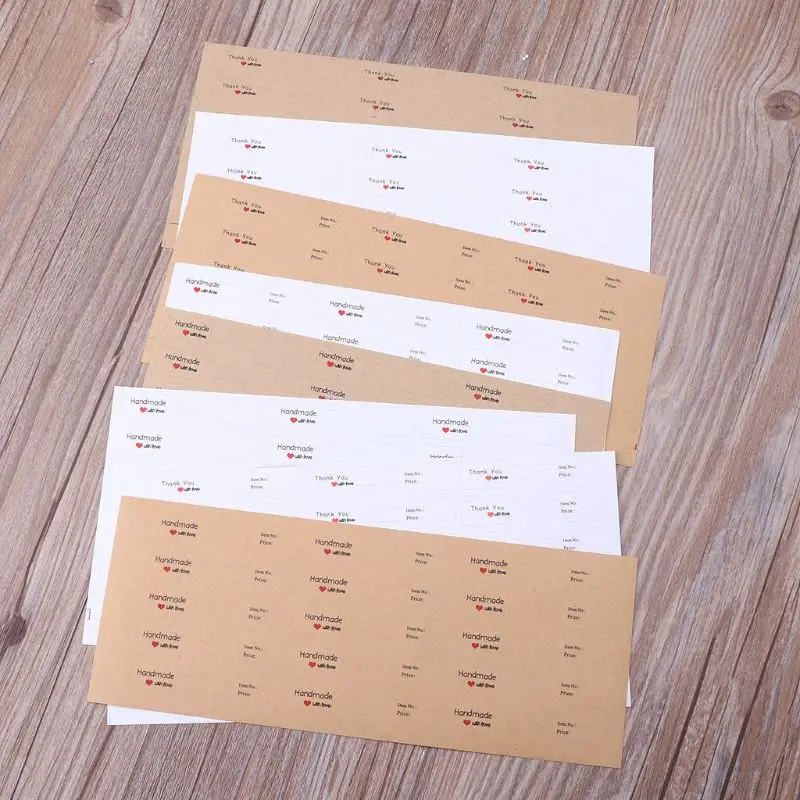 

100Pcs Handmade Paper Necklace Ring 14K S925 Stickers Jewelry Price Display Card