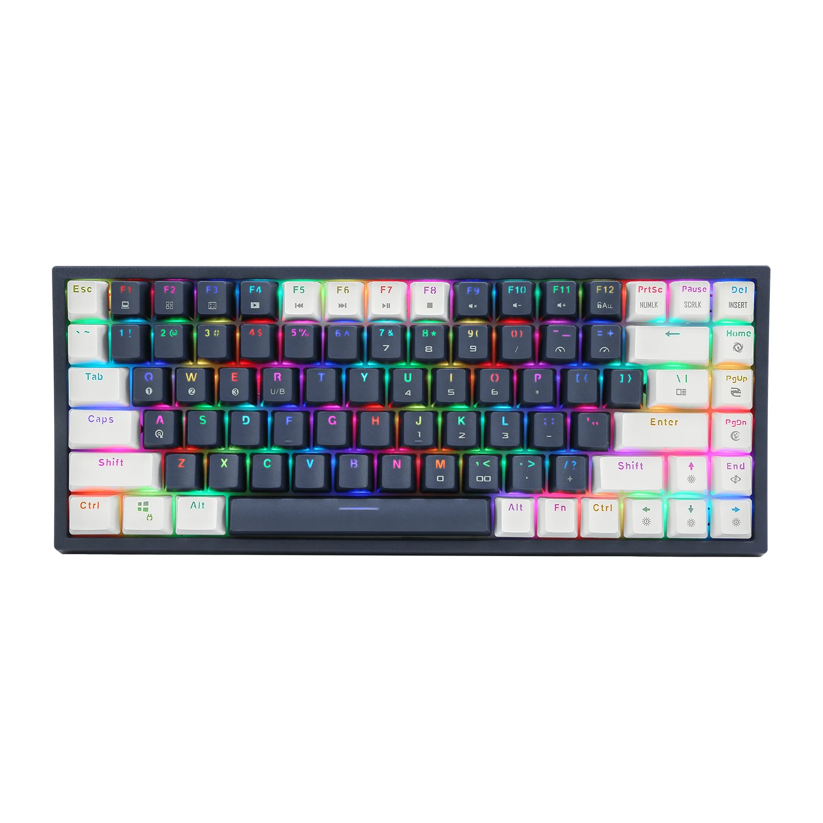 

CQ84 Wireless Mechanical Gaming Keyboard, programmable RGB Backlight, Bluetooth 4.0, red Switch, 84 Keys, 60% Wired Keyboard