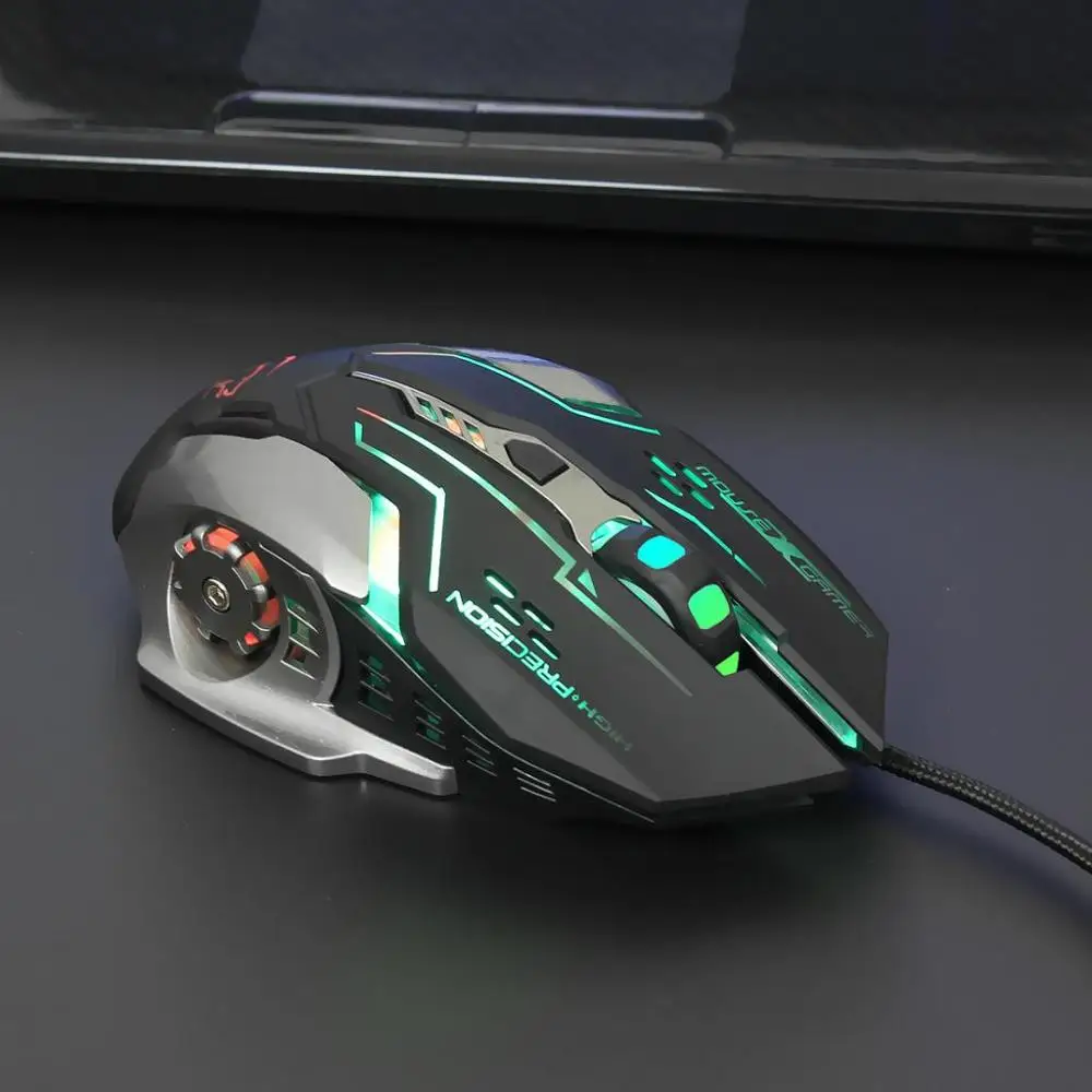 Проводная игровая мышь из АБС пластика светодиодный USB провод оптическая мышка