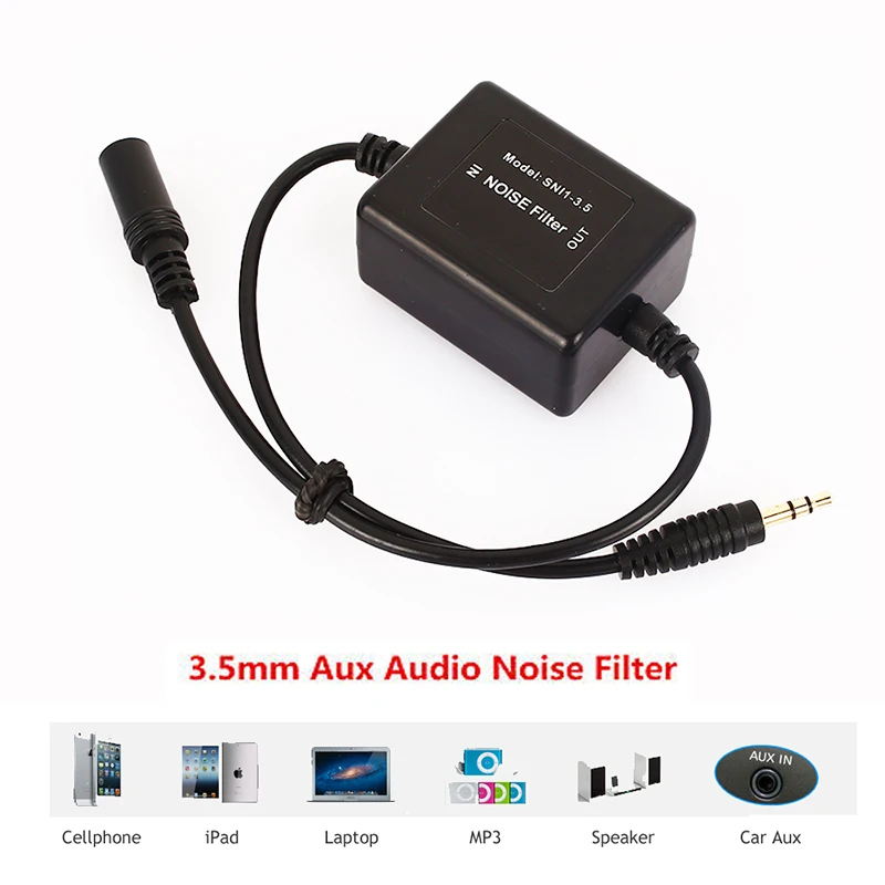 

Durable AUX Plug Audio Noise Filter Noise Suppressor Killer Car Video Installation Audio Player Accessories Noise Canceling