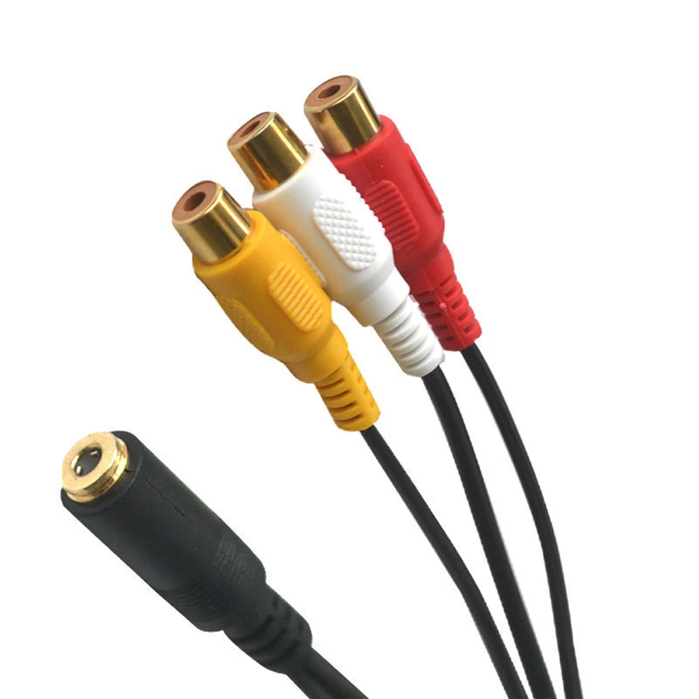 

3.5MMFto 3RCA Audio Video FAdapter cableL:0.25m