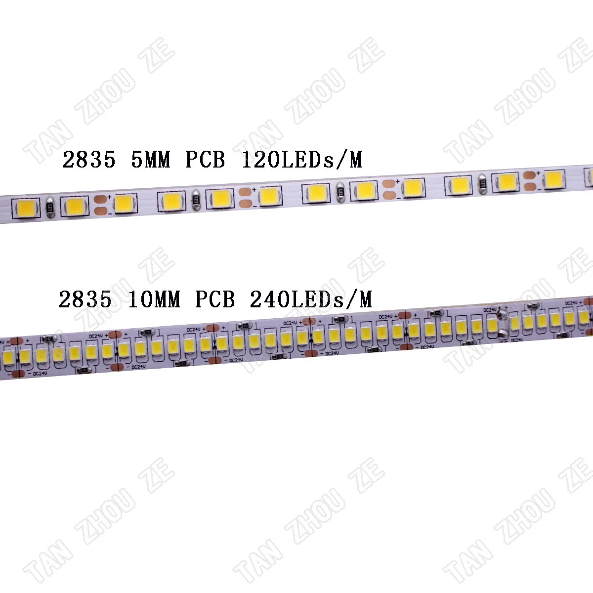 CRI 80+ 5 мм 10 мм PCB 12V 24V светодиодный 2835 120 светодиодный s 240 светодиодный s/m диод Гибкая световая лента 4000K 6000K Neutural белый теплый белый 5 м