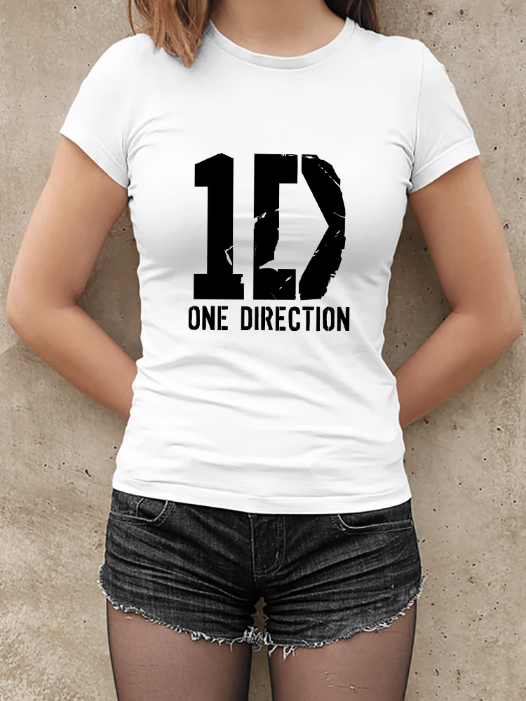 

T Shirt 1D One Direction Letter Printed High Quality T-shirt Ropa Muje Women ​Trend Comfortable Short Sleeve Soft Girl Top