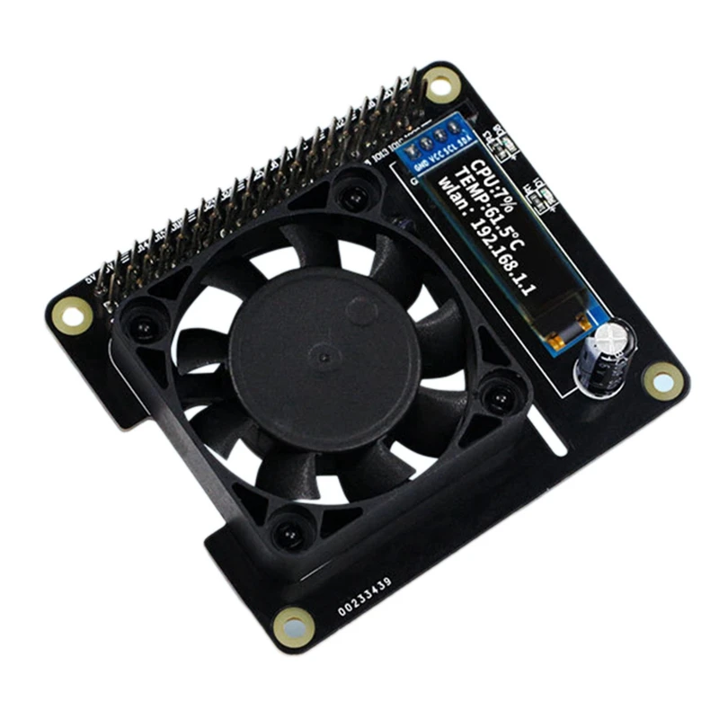 

Real Time Monitoring for Raspberry Cooling Fan Temperature Control Expansion Board with OLED S